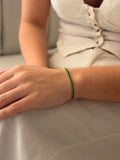 Pulsera Tipo Tennis Verde Graduable