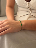 Pulsera Tipo Tennis Verde Graduable