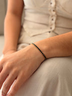 Pulsera Tipo Tennis Negro Graduable