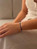 Pulsera Tipo Tennis Azul Graduable