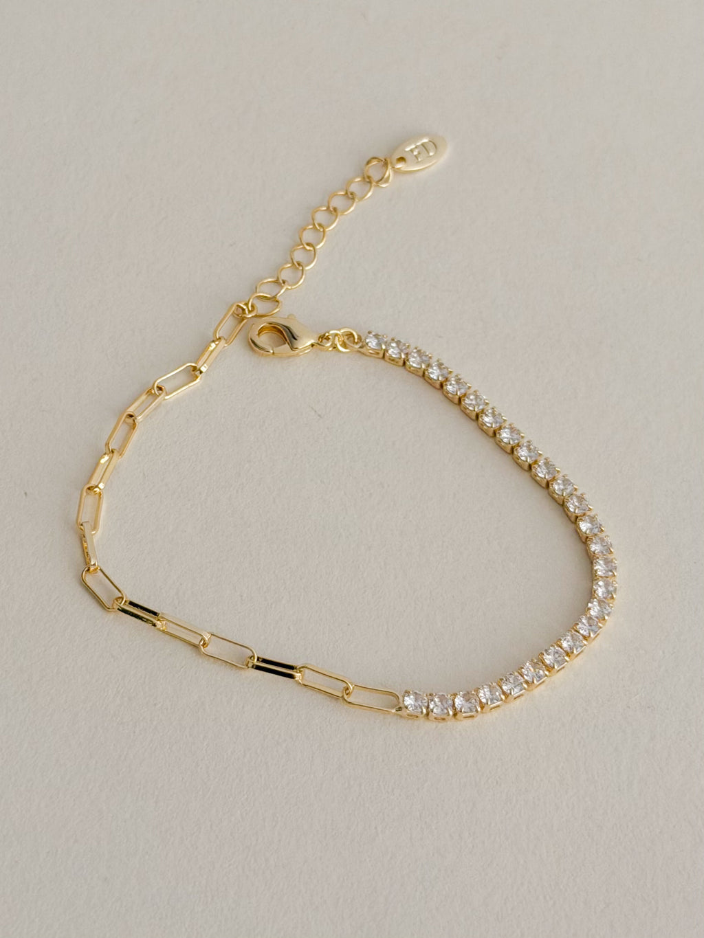 Pulsera Mix Tenis Eslabon Dorado