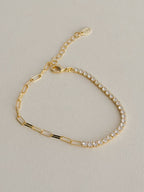 Pulsera Mix Tenis Eslabon Dorado