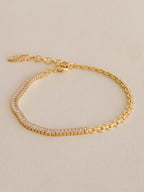 Pulsera Mini Tenis Plateada