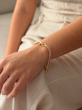 Pulsera Doble Tejido Eslabon Doble Tenis