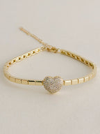 Pulsera Mini Tenis Graduable Dorado