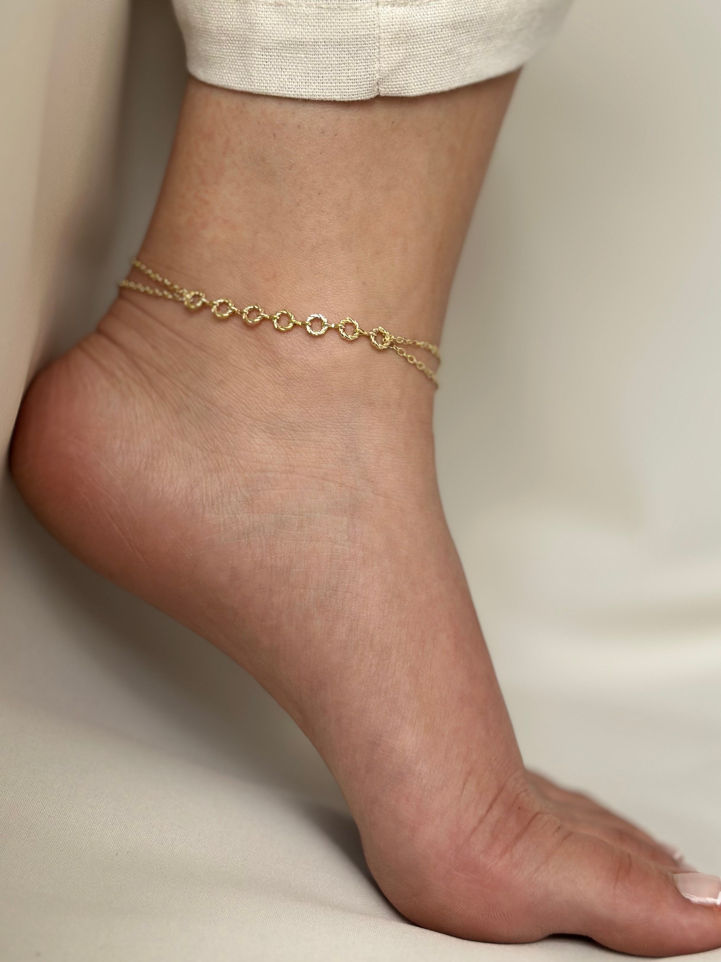 Tobillera Van Cleef Aros Rodio