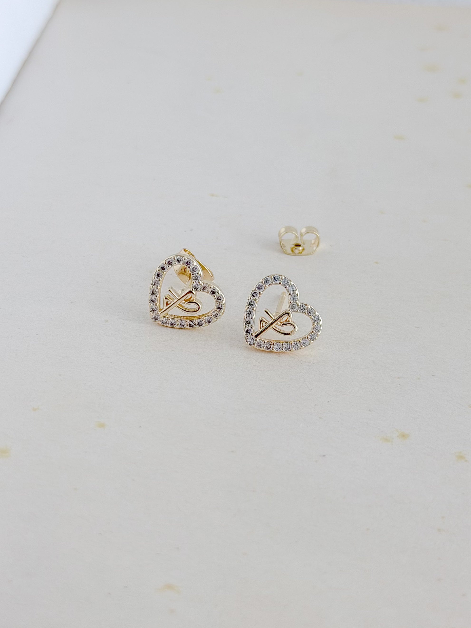 Topo Corazon Fé Zircones Rodio