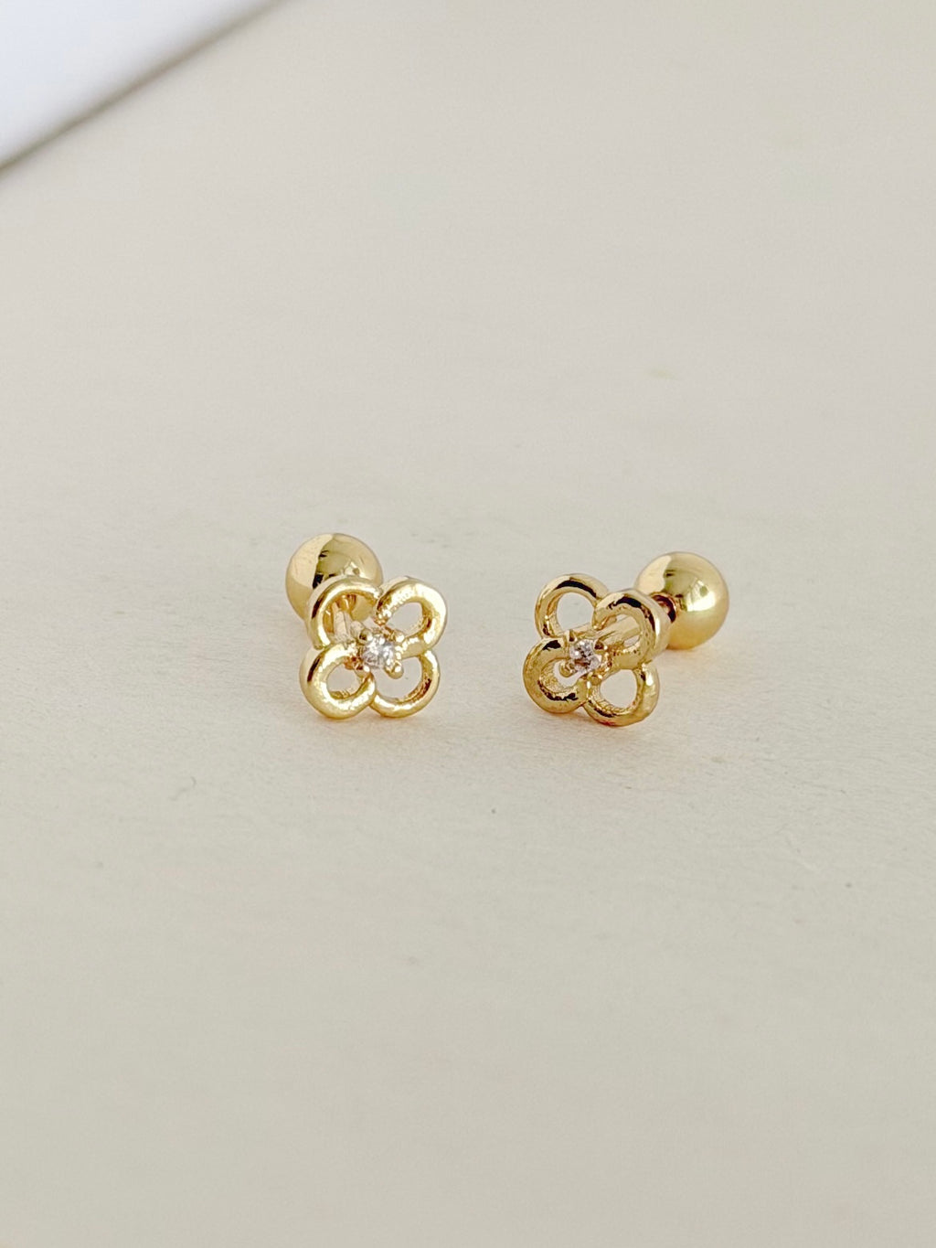 Topo Seguridad Trebol Microzircon Rodio