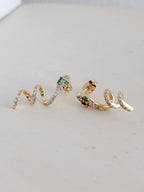 Topo Serpiente Microzircones Rodio