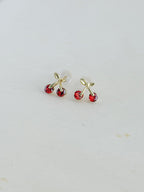 Topo Cereza Zircon Rojo Rodio