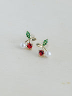 Topo Cereza Zircon Rojo/Perla Rodio