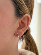 Topo Cereza Zircon Rojo/Perla Rodio