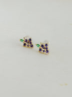 Topo Uvas Microzircon Dorado Rodio