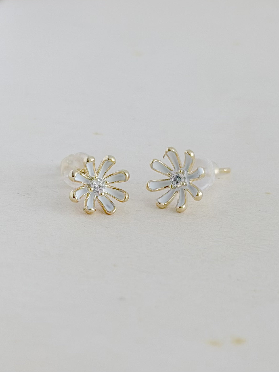 Topo Flor Nacar Blanco Rodio