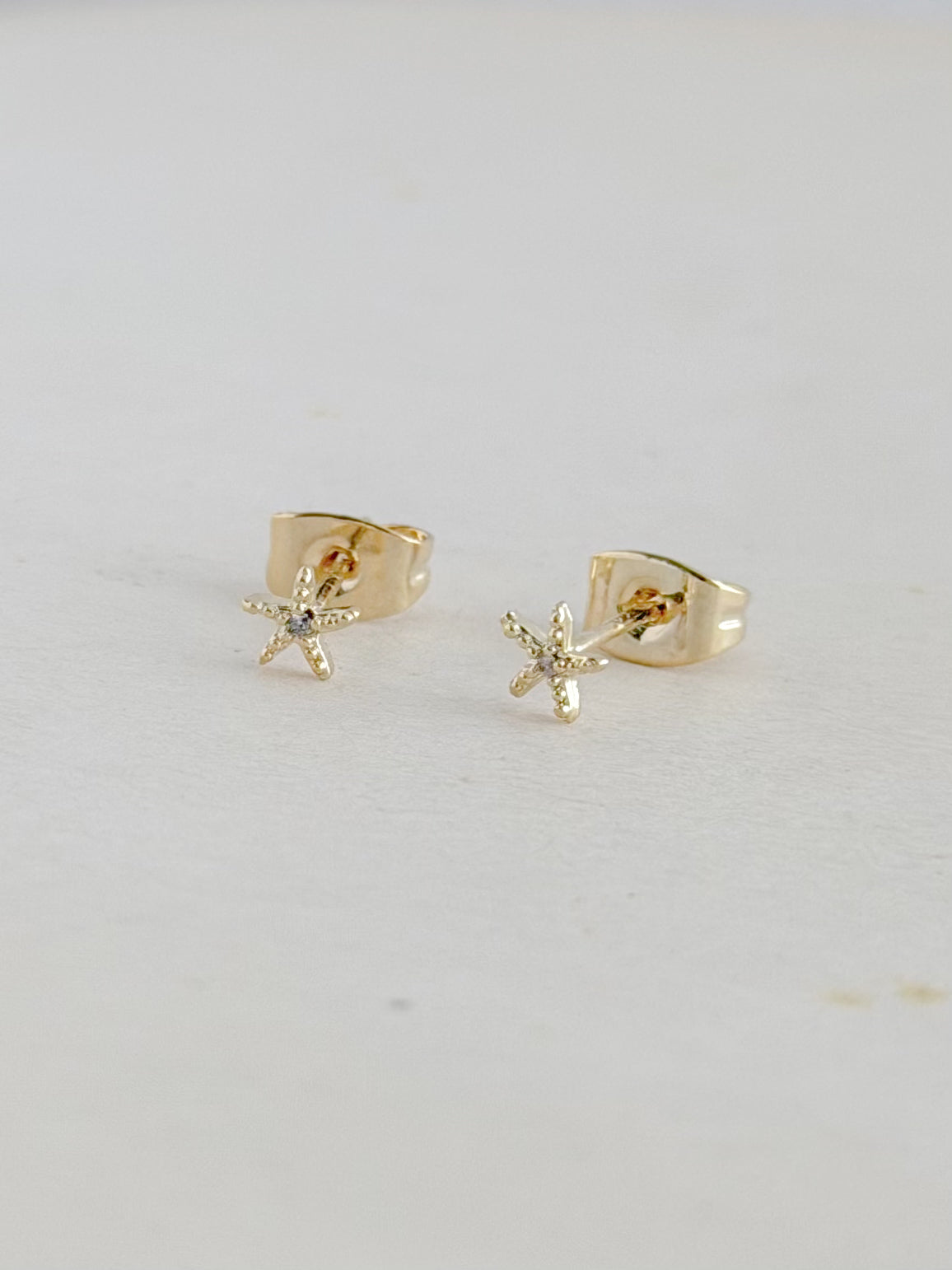 Topo Mini Estrella De Mar Zircon Rodio