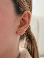 Topo Mini Estrella De Mar Zircon Rodio