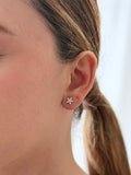 Topo Flor Hawai Zircon Plateada Rodio