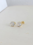 Topo Zircon Redondo #5 Dorado Rodio