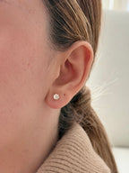 Topo Zircon Redondo #5 Dorado Rodio