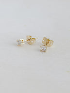 Topo Zircon Cuadrado #3 Dorado Rodio