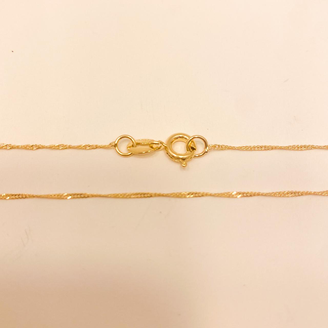 Cadena Torcida Oro Laminado